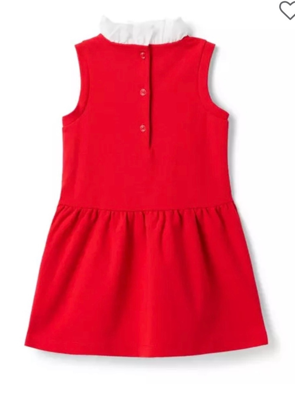 Janie and Jack The Ponte Café Dress in True Red Size 4Y - Picture 3 of 15